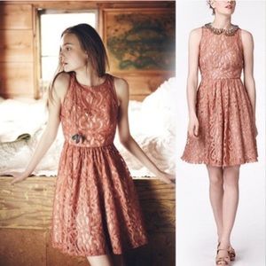 Plenty by Tracy Reese Dress Mauve Lace Cocktail Wedding Summer Homecoming